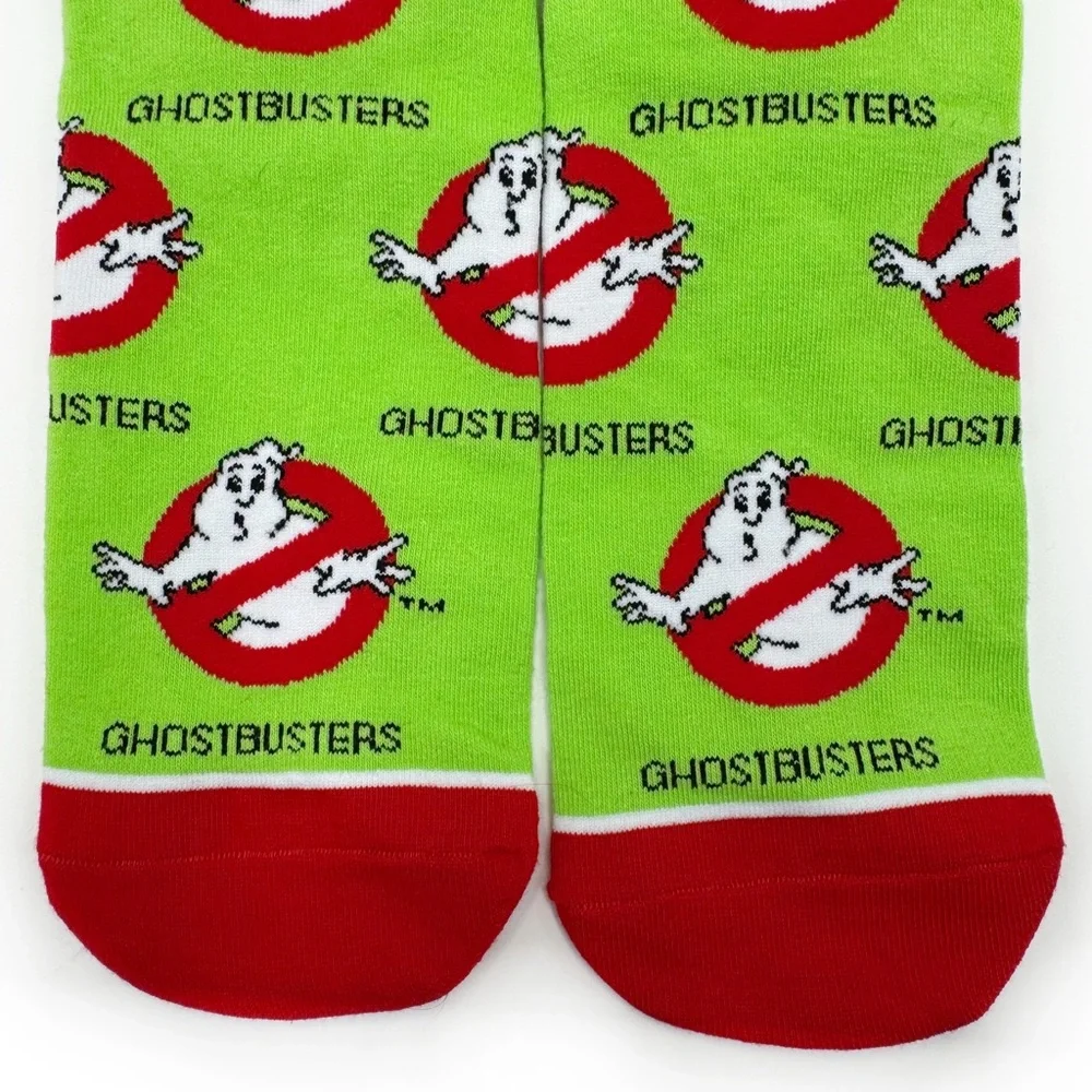 Odd Sox Ghostbusters Crew Socks Mens Womens Gift 80s 90s Movie Film Green Red